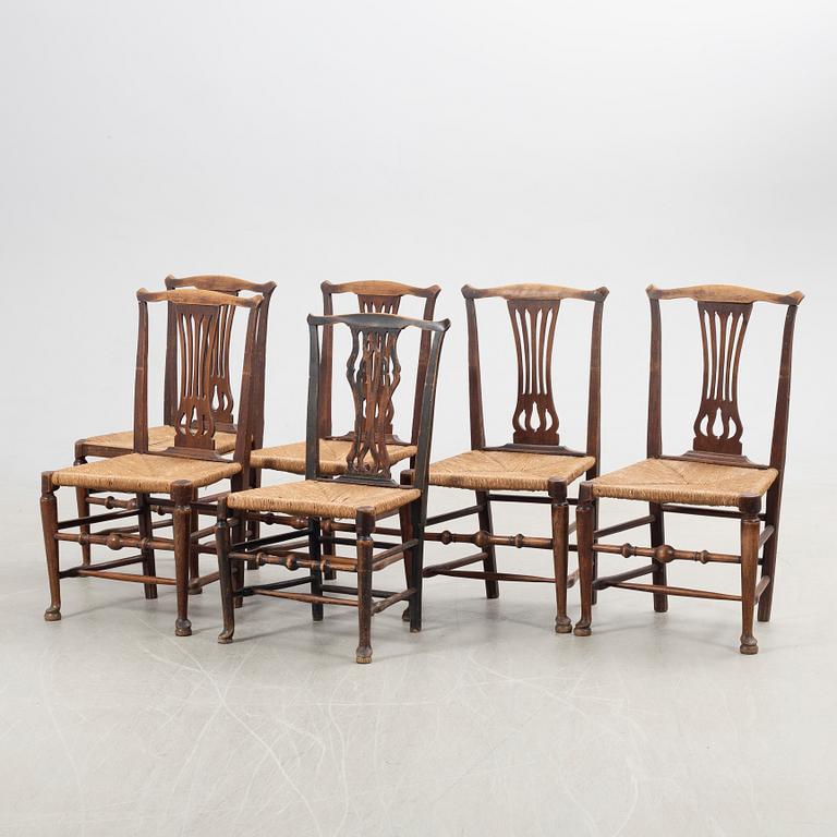 Chairs, 6 similar, England, early 19th century.