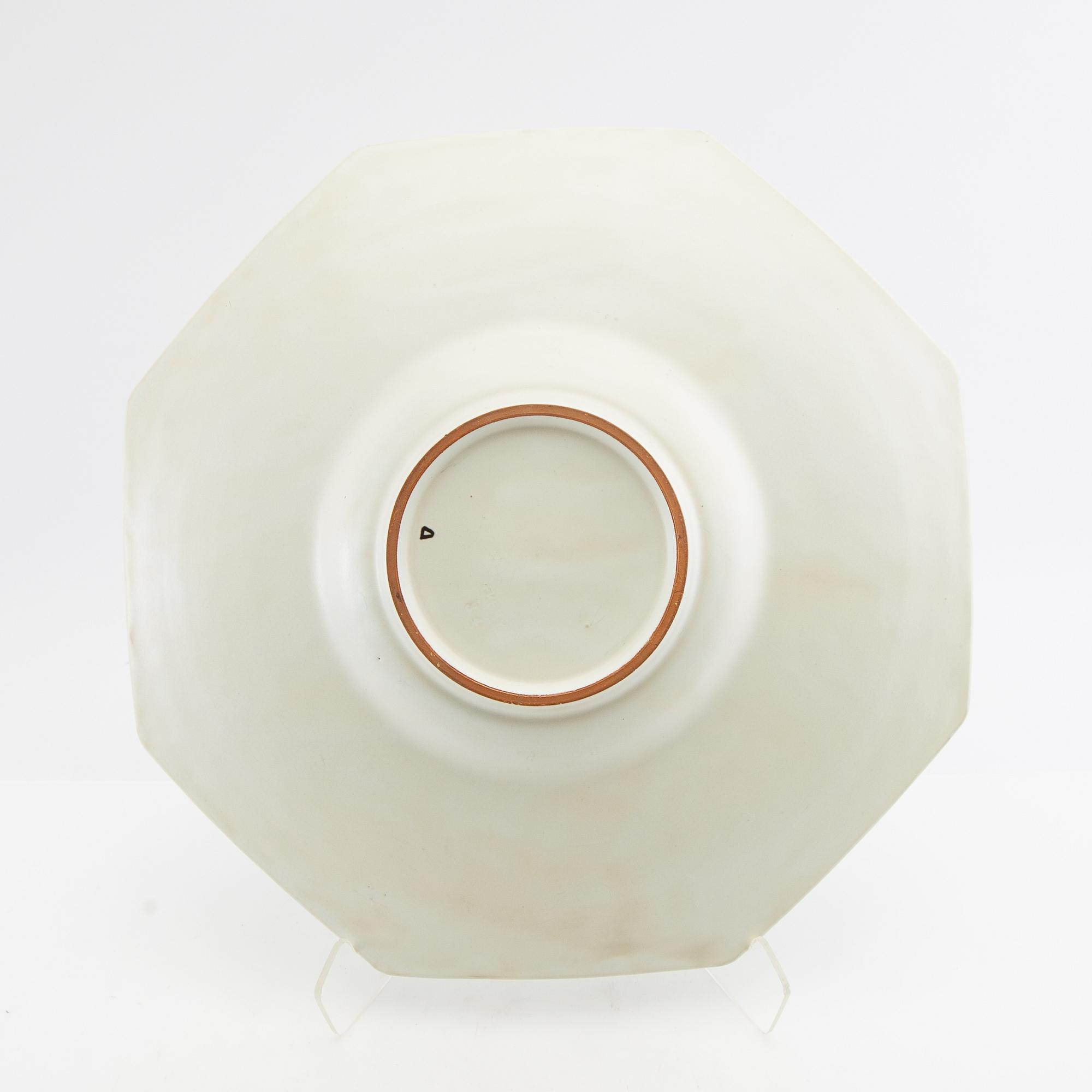 Anna-Lisa Thomson, Fruit bowl and dish Uppsala Ekeby mid-20th century stoneware.