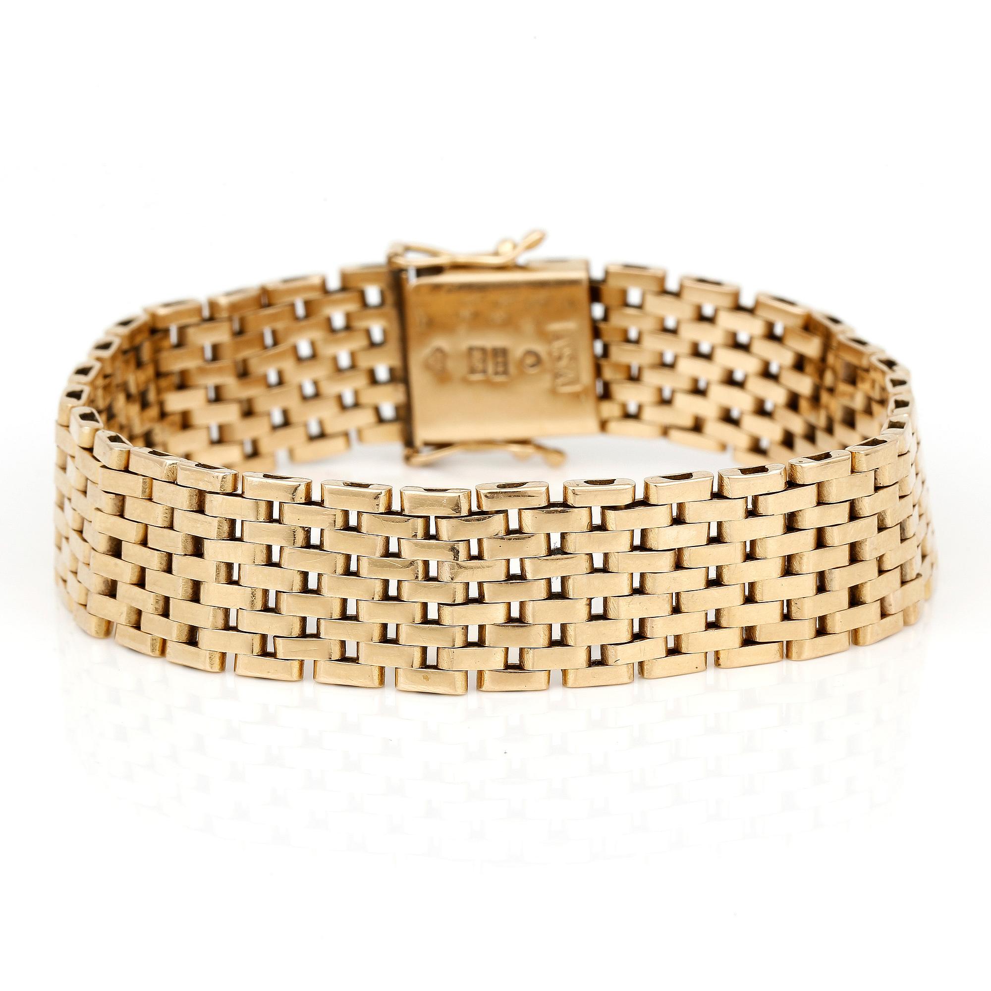 ARMLÄNK, 18K guld, Ädelsmycken, Stockholm, 1967. Total vikt ca 38,26 g.
