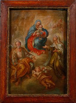 OKÄND KONSTNÄR, olja på duk, otydligt signerad samt daterad 1824.