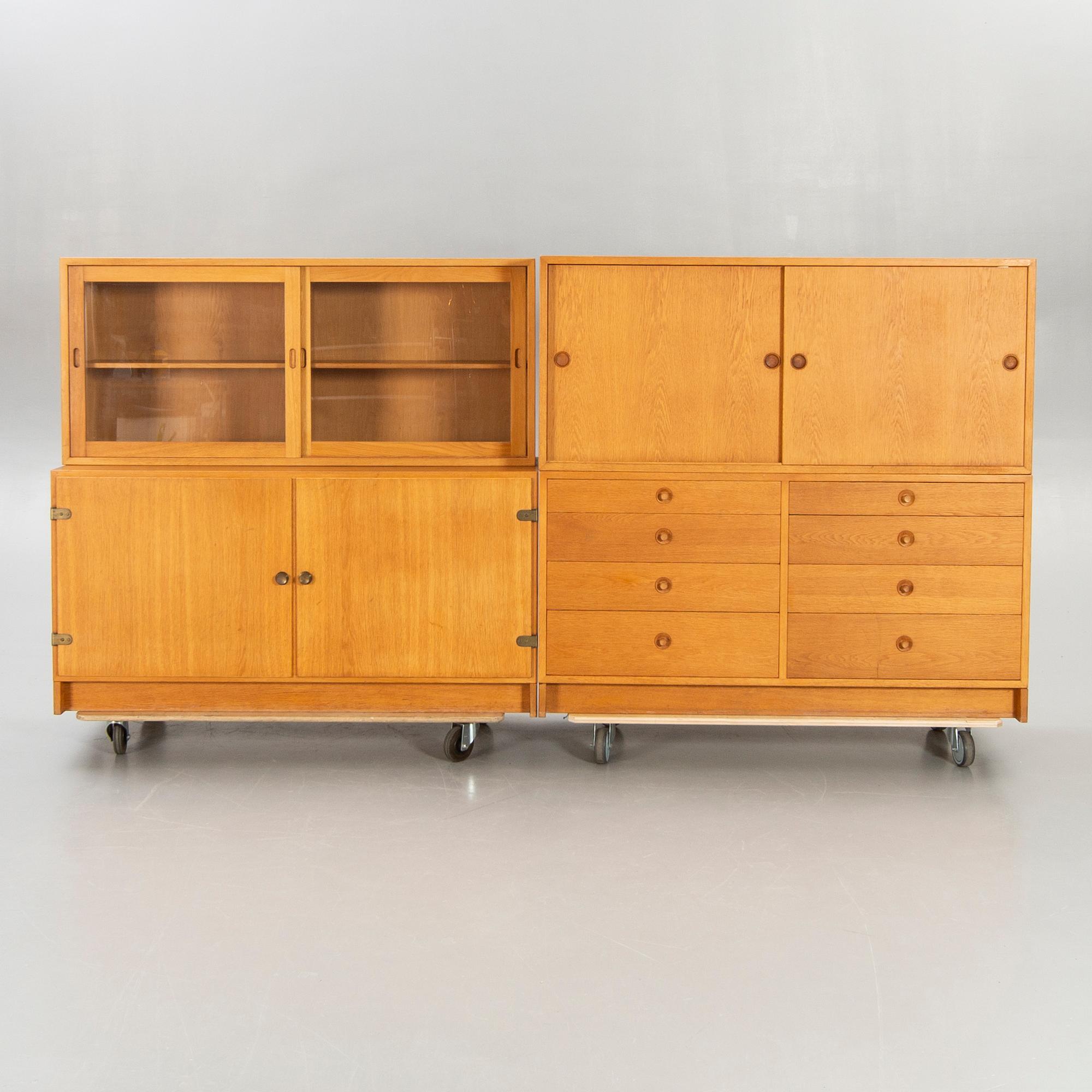 Børge Mogensen, "Öresund", Bookshelf / Sideboard, 4 parts, 1960s, oak.