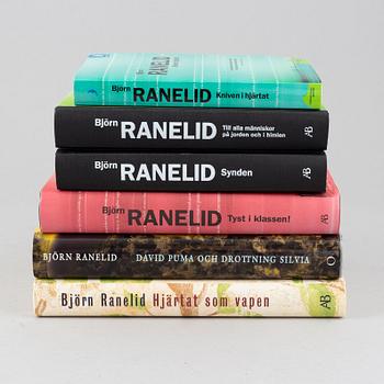 Björn Ranelid, books, 6 pcs, signed.