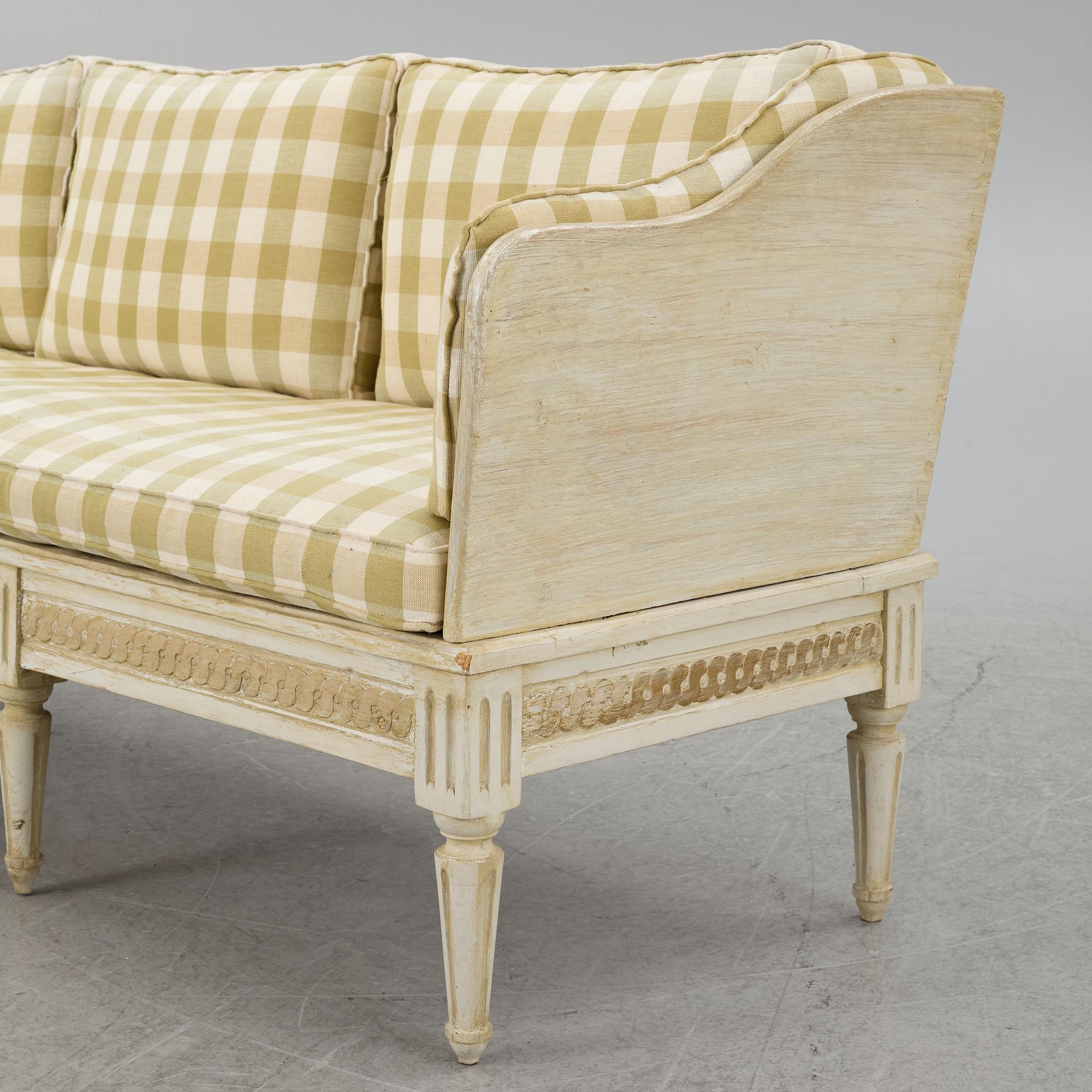 Trågsoffa, gustaviansk, 1700-tal.