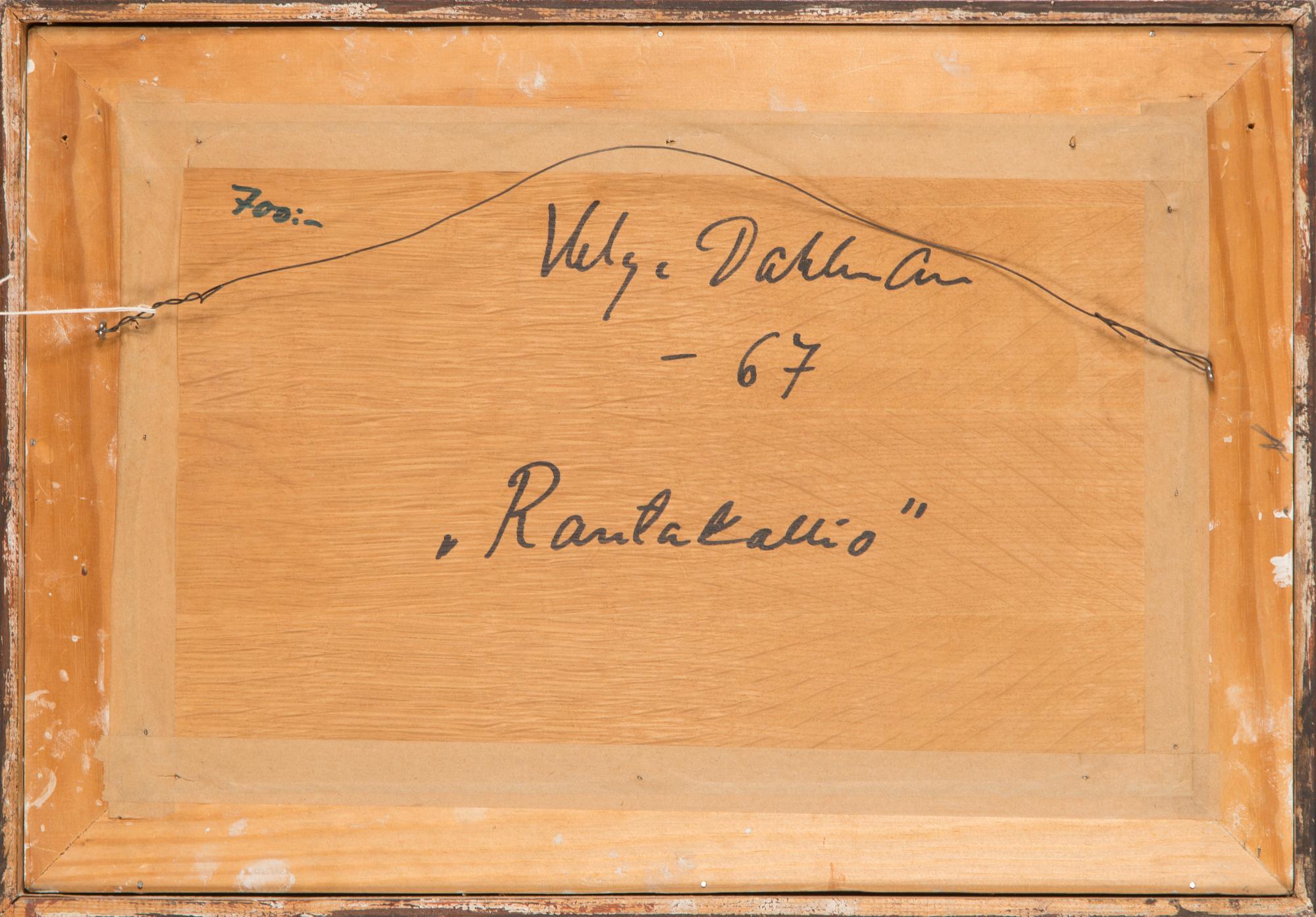 Helge Dahlman, olja på pannå, signerad HD samt signerad och daterad -67 a tergo.