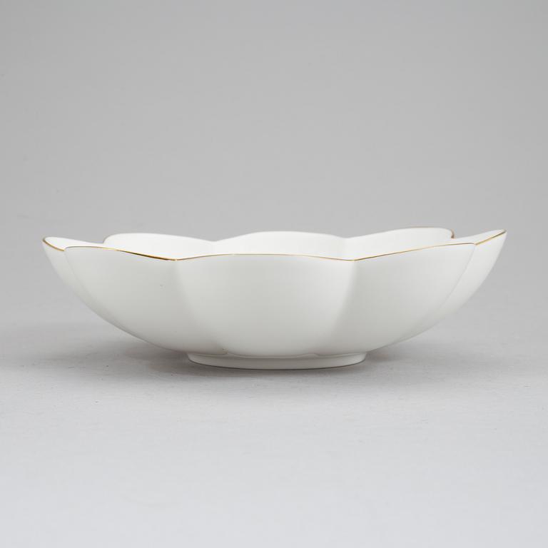 KARIN BJÖRQUIST, dessert bowls, (14 [12+2] ), bone china, "Nobel Jubilee 1991"+"Nobel", Rörstrand/Gustavsberg.