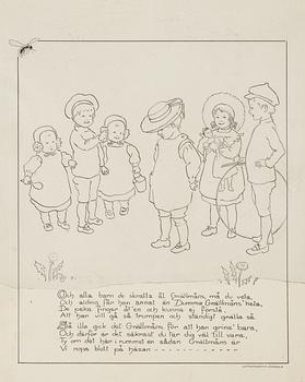 111. Elsa Beskow, Grizzle-guts and the children.
