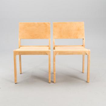 ALVAR AALTO, stolar, 6 st, modell 611, Artek, 1900-talets mitt.