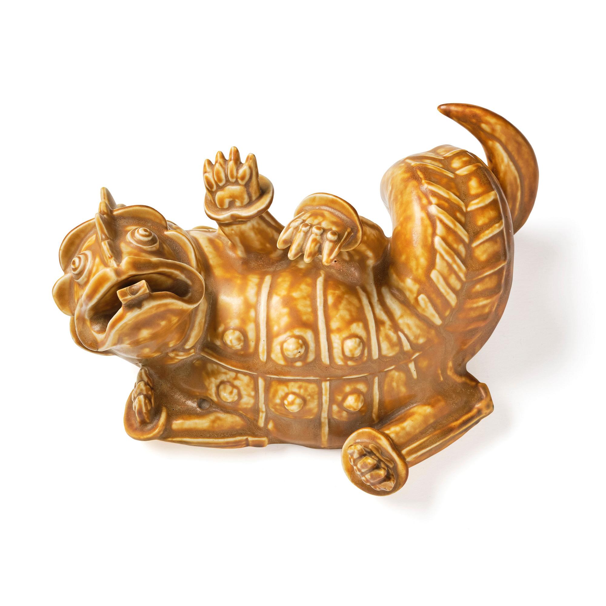 Wilhelm Kåge, a stoneware dragon sculpture, Gustavsberg, Sweden 1939.