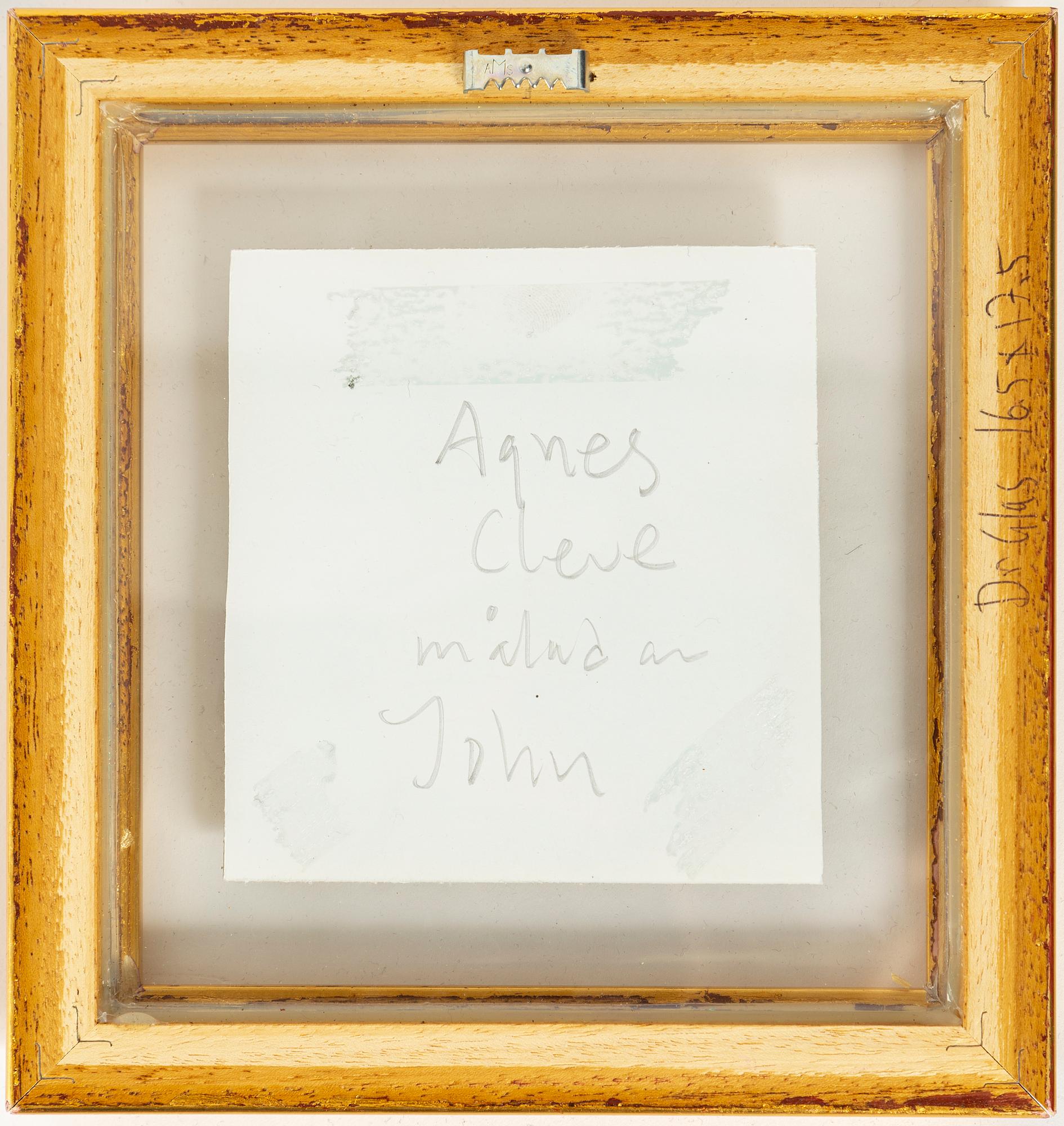 JOHN JON-AND, pencil on paper. Signed with stamp.
