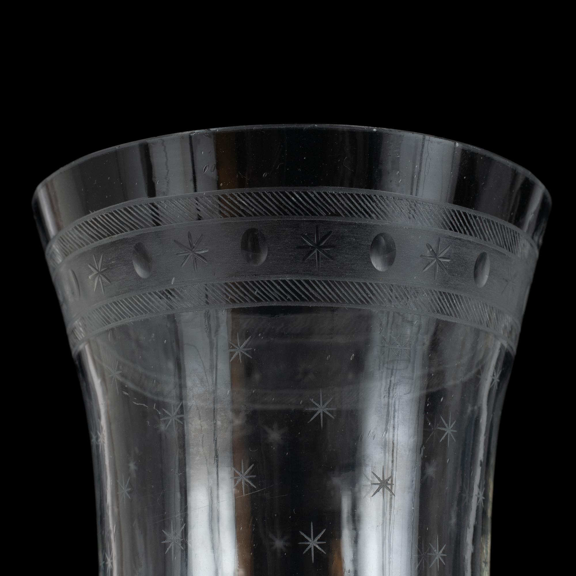 Glas, 14 st, sengustavianska, tidigt 1800-tal.