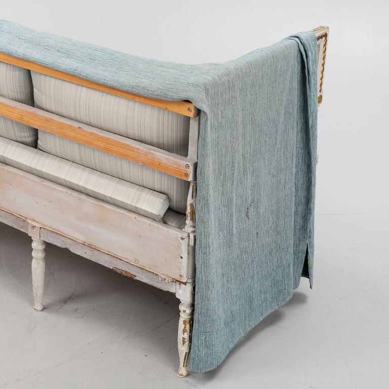 A painted late Gustavian sofa, end of the 18th Century.