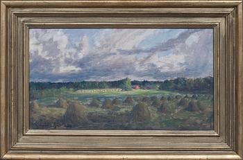 BIRGER HJELM, olja på pannå. Signerad. Bär datering a tergo 1959.