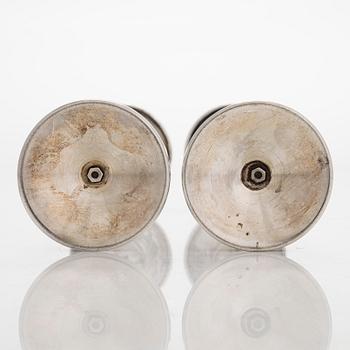 Kaj Blomqvist, A pair of  silver candlesticks, signed KB. Kultakeskus Hämeenlinna 1967.