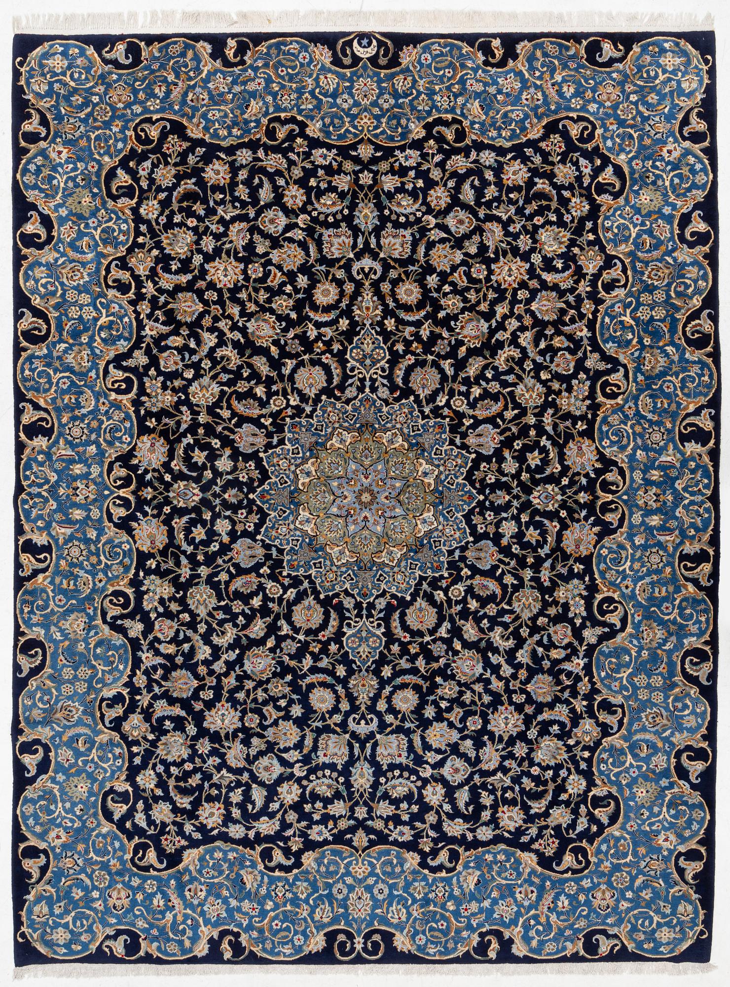 A Royal Keshan carpet, signed, c. 395 x 295 cm.