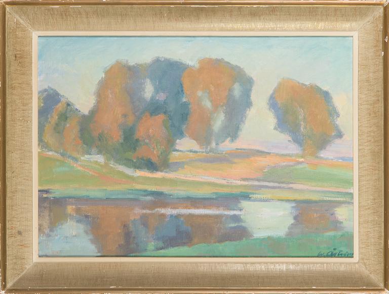 Werner Åström, olja på duk, signerad.