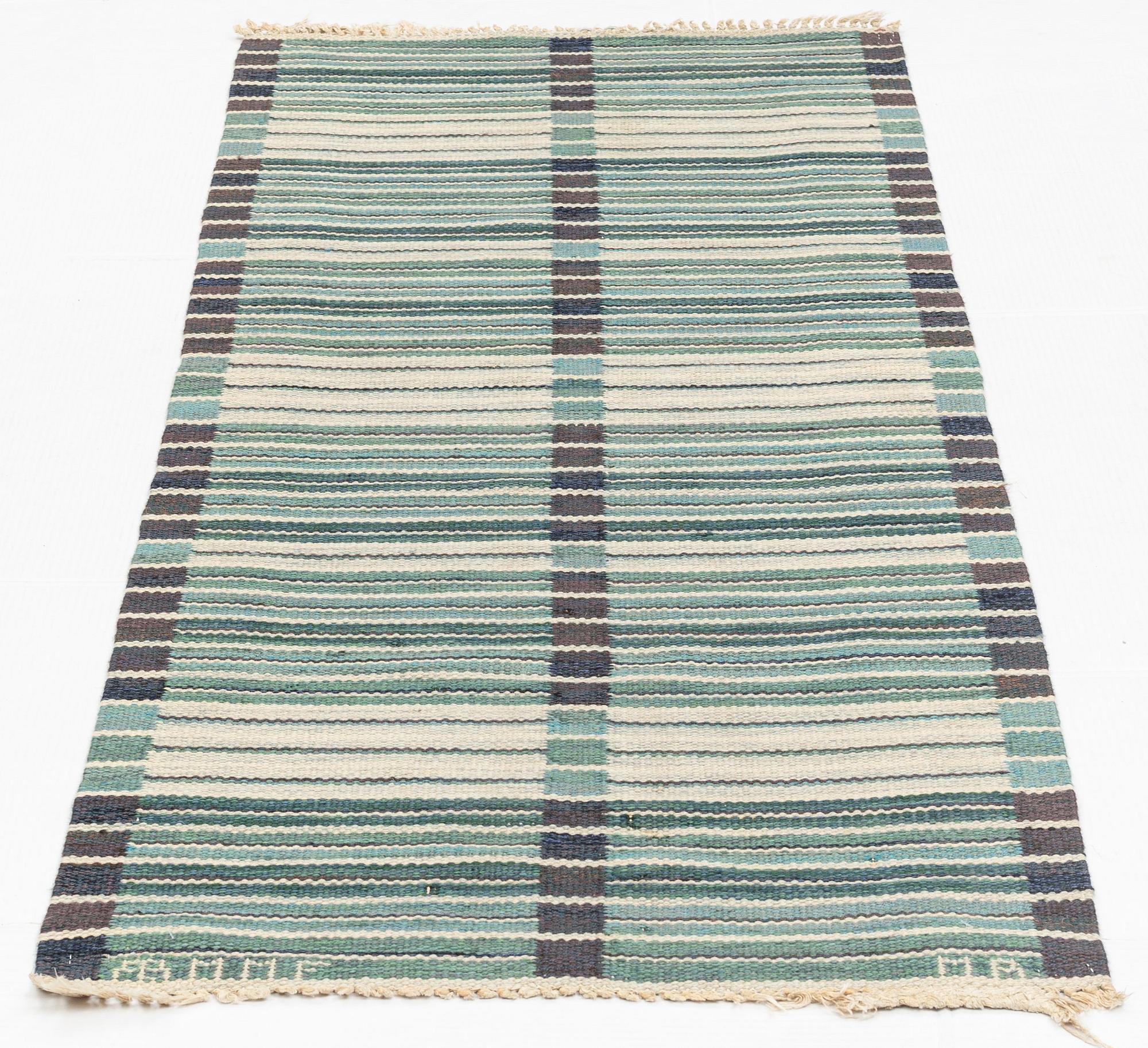 Marianne Richter, gallerimatta, rölakan, ca 198,5 x 77 cm, signerad AB MMF MR.
