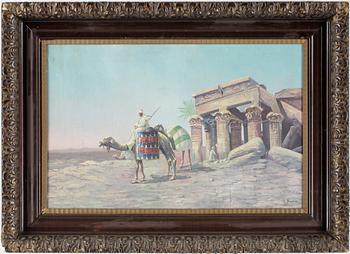 OKÄND KONSTNÄR, olja på duk, sign M Bouvier, 1800/1900-tal.