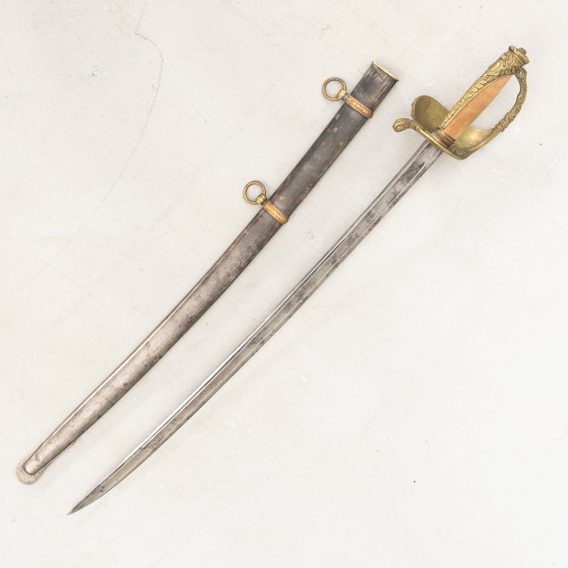Sabel, fransk, använd vid Göteborgs skarpskyttekårs musikkår, 1800-talets andra hälft.