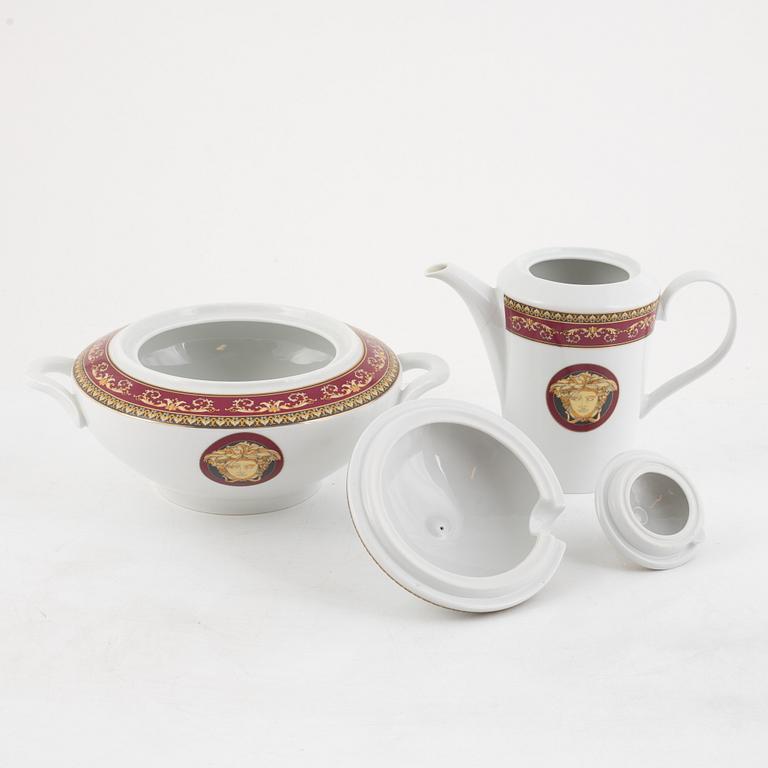 A 63-piece porcelain coffee and dinner service, "Medusa, Rosenthal for Versace.