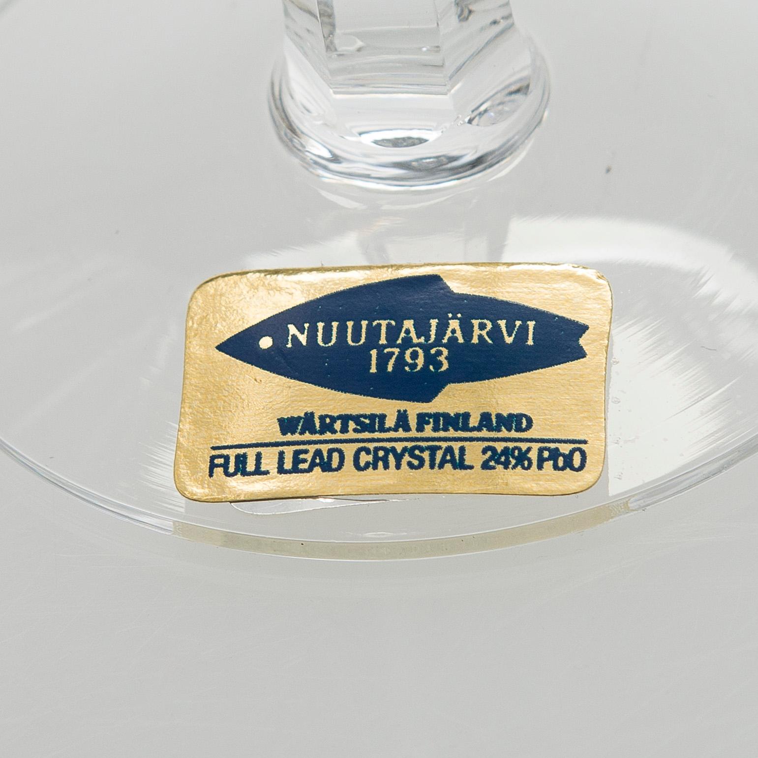 A 131-piece glas service, "Leo" for Nuutajärvi Notsjö, mid-20th century.