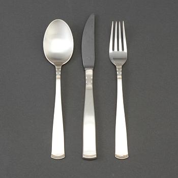 JACOB ÄNGMAN, cutlery, 25 pieces, "Rosenholm", GAB, Stockholm, weight ca 1256 g.