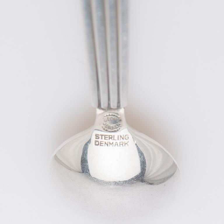 Georg Jensen, kaffeskedar, 11 st, sterling silver, modell "Bernadotte", design Sigvard Bernadotte, Köpenhamn, Danmark.