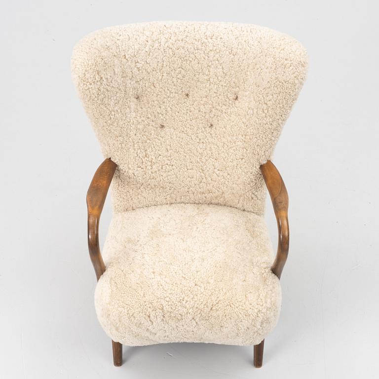 Alfred Christensen, tillskrivna, fåtöljer, ett par, Slagelse Møbelfabrik, Danmark 1950-tal.