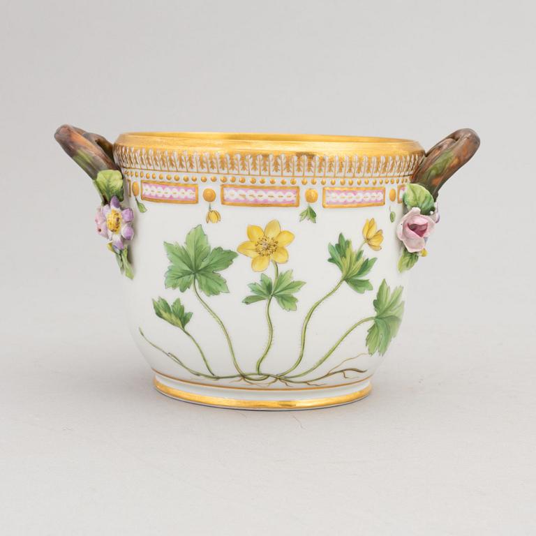 Royal Copenhagen, a 'Flora Danica' porcelain plant pot, Denmark.