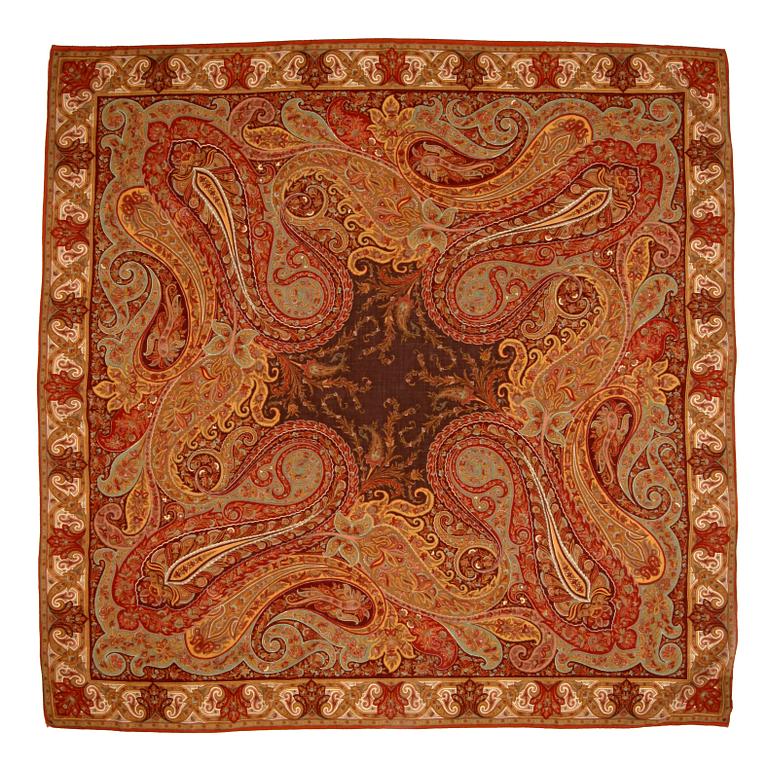 ETRO, a paisley printed scarf.