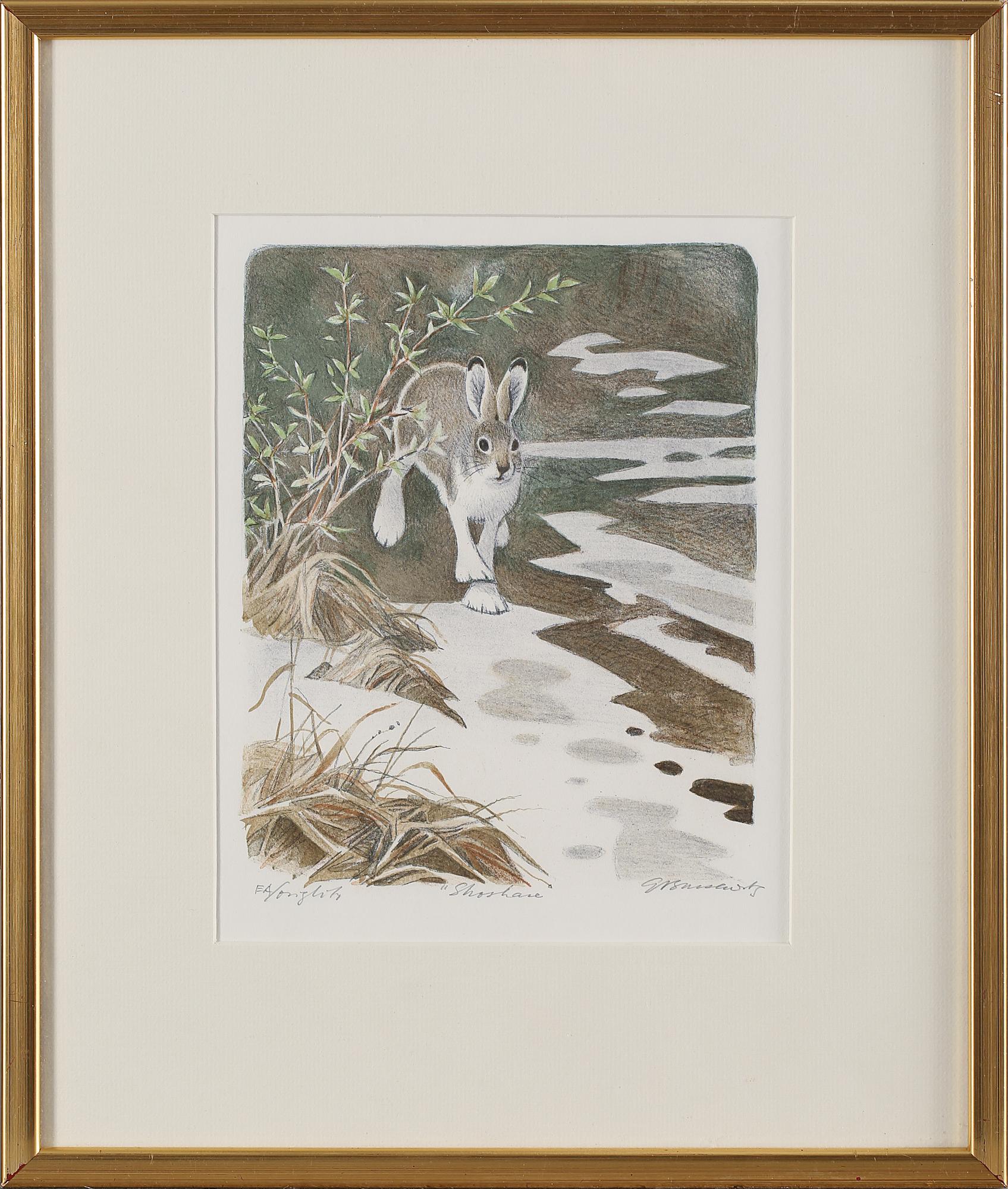 GUNNAR BRUSEWITZ, färglitografi, signerad, med beteckningen EA (epreuve d'artist).