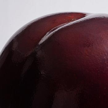 Hans Hedberg, a faience sculpture of a plum, Biot, France, early 1990s.