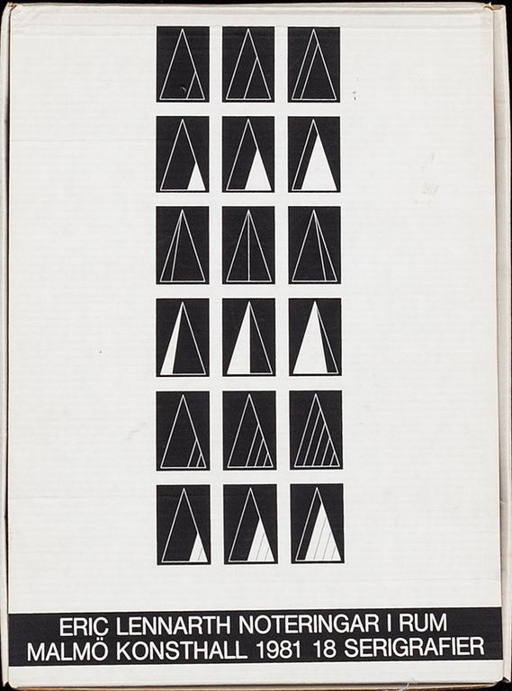 ERIC LENNARTH, serigrafier 18 st i mapp, 1981.