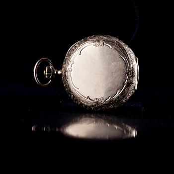 DAMUR / HÄNGE, 14K guld, dubbelboett, Schweiz 1900-talets början.