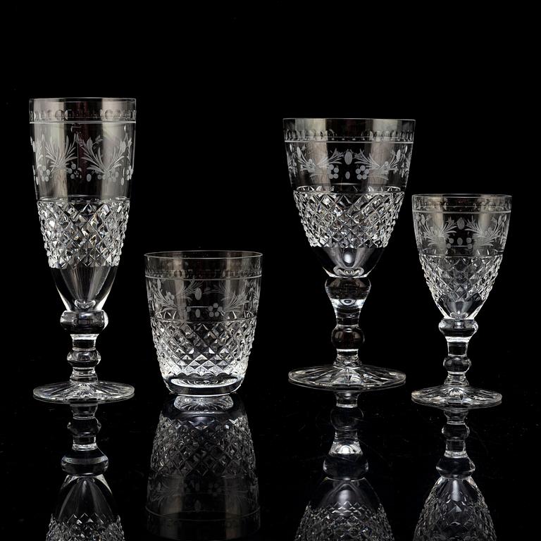 45 psc glass 'Elvira Madigan' by Kosta Boda, Sweden.