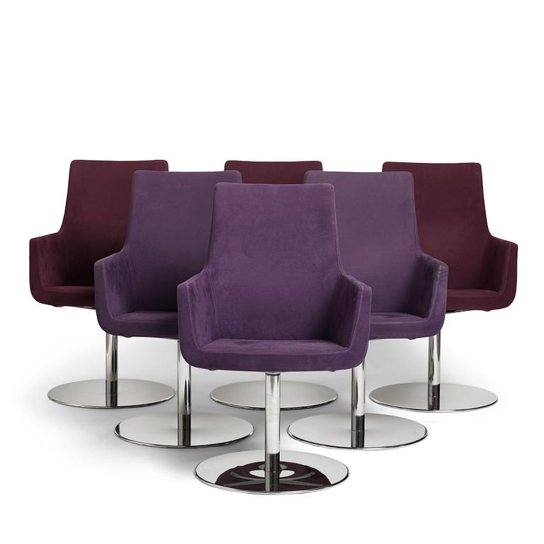 Roger Persson, "Happy", 3+3 armchairs, Swedese.