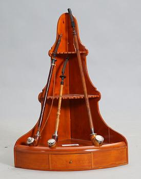 PIPSTÄLL med PIPOR, 3 st, 1800-tal.