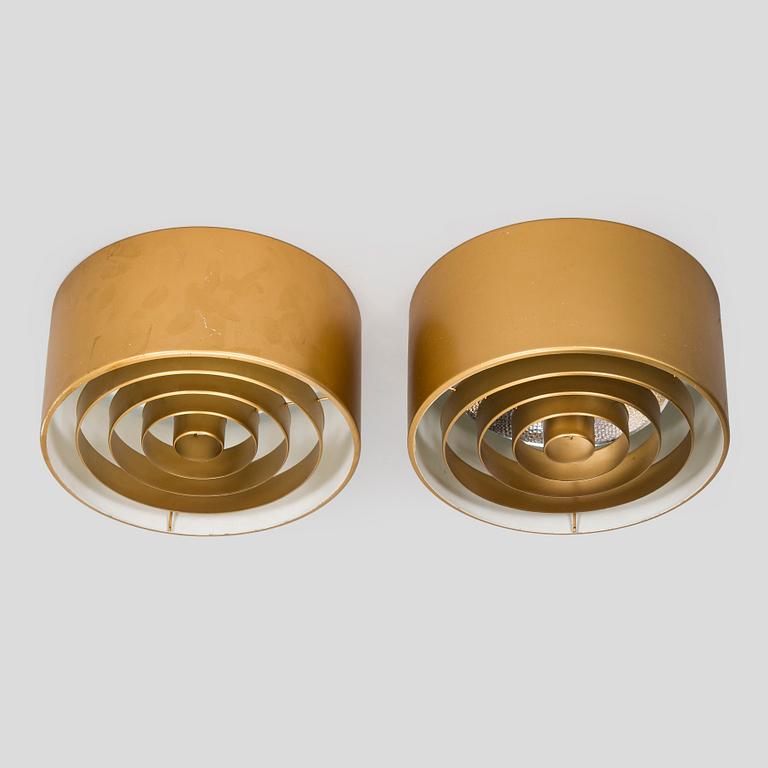 Yki Nummi, kattovalaisimia, 2 kpl, malli 971-135 /25 Stockmann Orno 1970-luku.