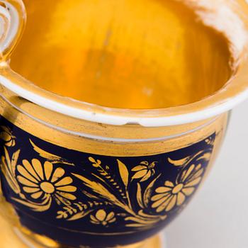 COFFEE CUP, porcelain, Gardner, Russia mid 19th century.