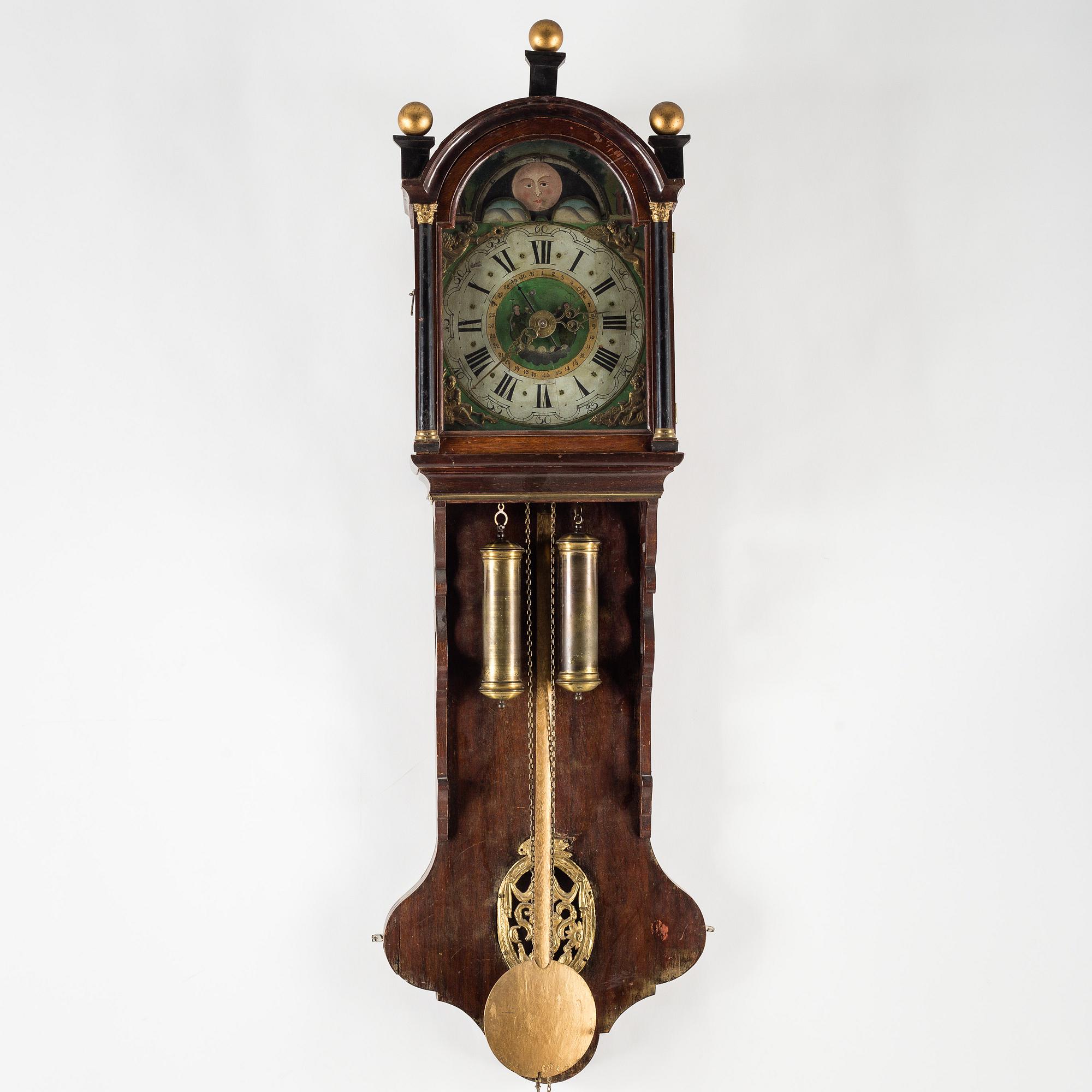 VÄGGUR, troligen Holland, 1800-tal.