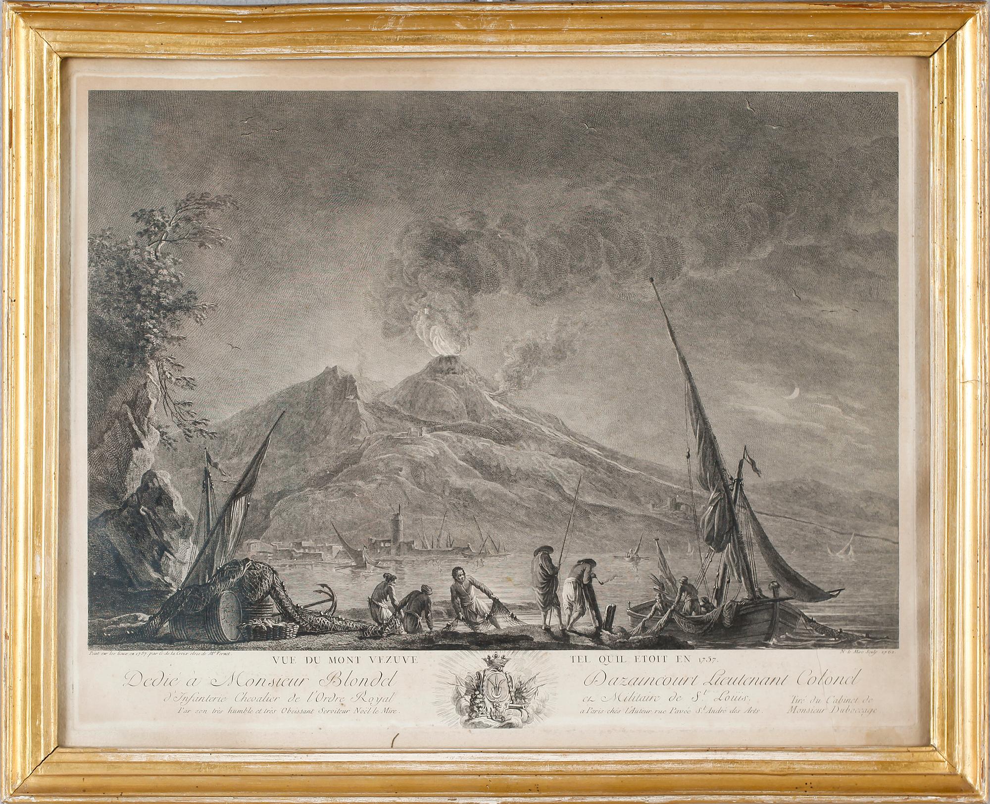 KOPPARSTICK, 2 st, efter G de la Croix, 1700-tal.