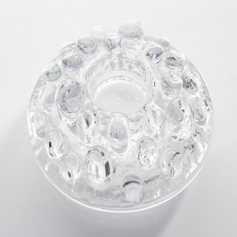 Göran Wärff, five glass sculptures/candle holders, 'Polar', Kosta.