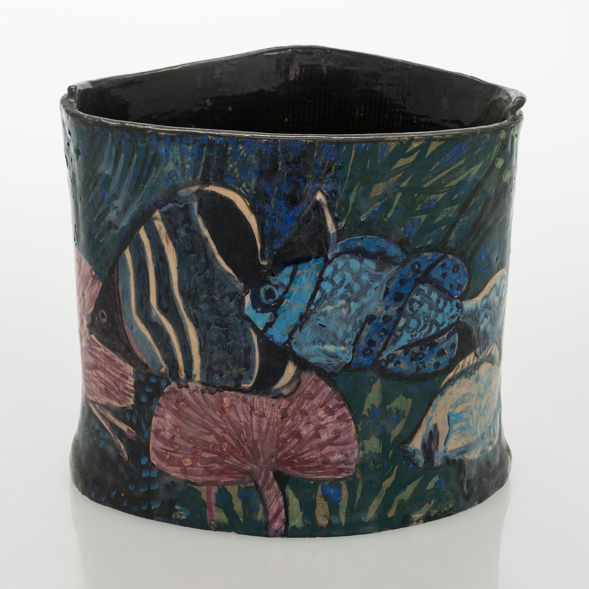 Dorrit von Fieandt, A ceramic vase, monogram signed DF. Unique piece. Latter half of the 20th century.