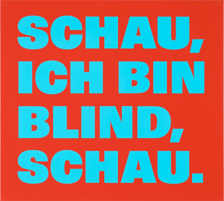 Rémy Zaugg, "SCHAU, ICH BIN BLIND, SCHAU".