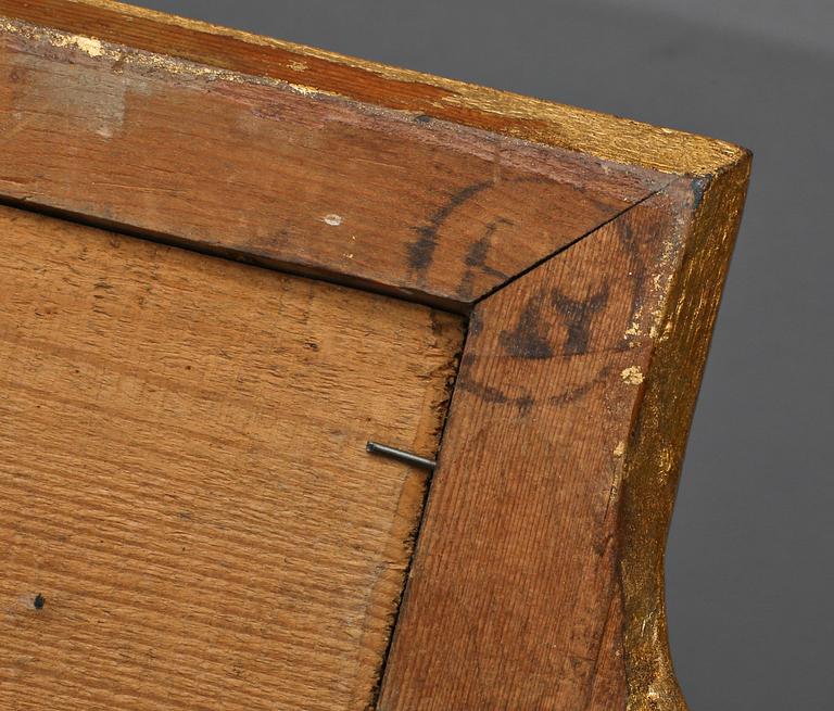 SPEGELLAMPETT, gustaviansk, Jakob Pettersson Helin, Stockholm, signerad, 1700-tal.