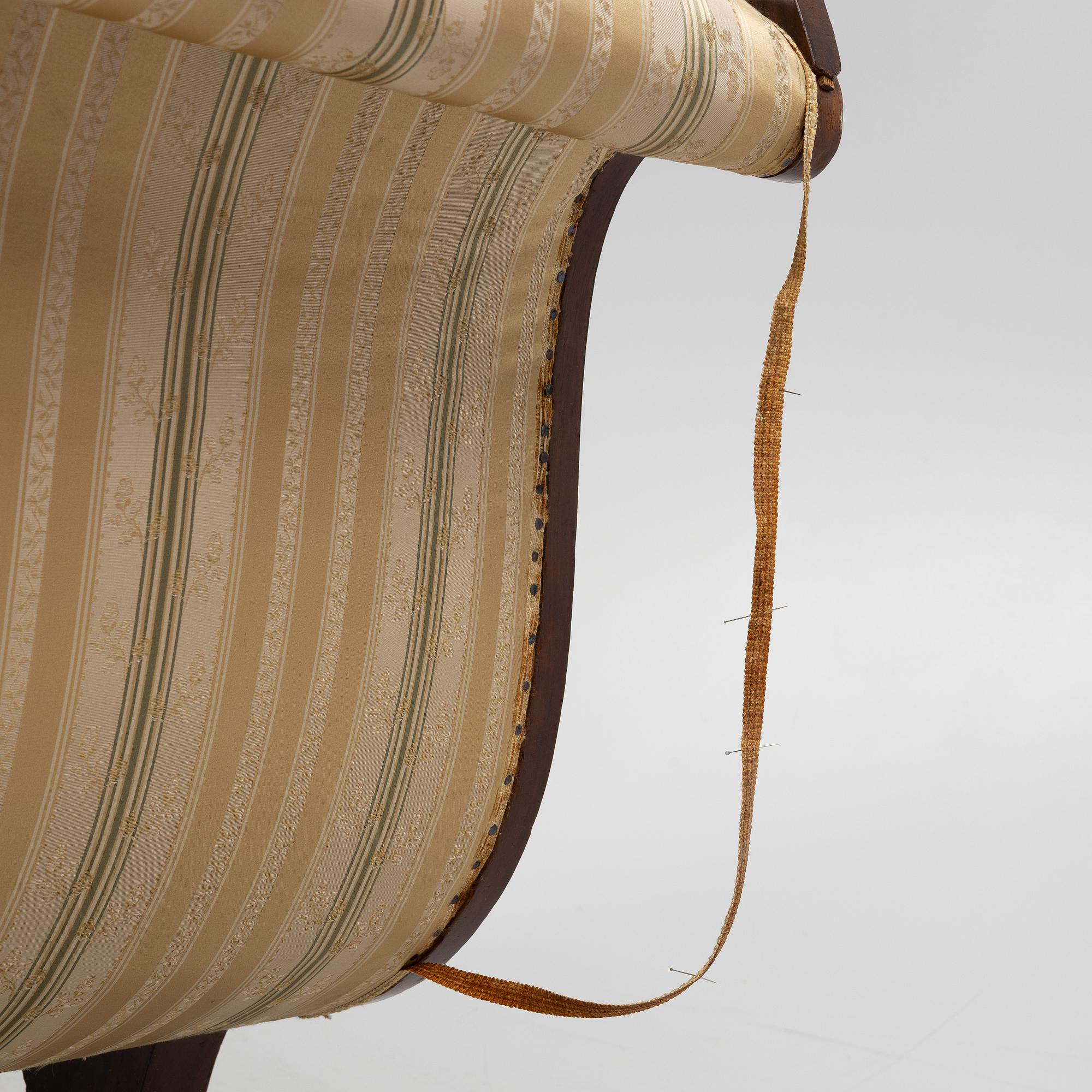 A Swedish Empire Couch, first half of the 19th Century.