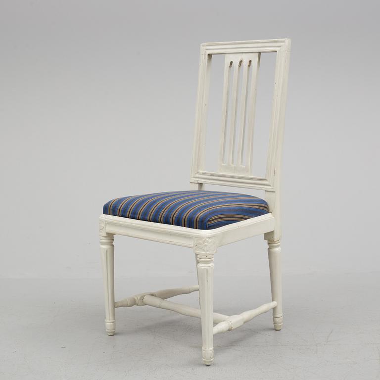 A signed Gustavian chair by Johan Öhrmark, master in Stockhom 1777-1814.