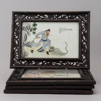 A set of four Chinese paintings, 20th Century.