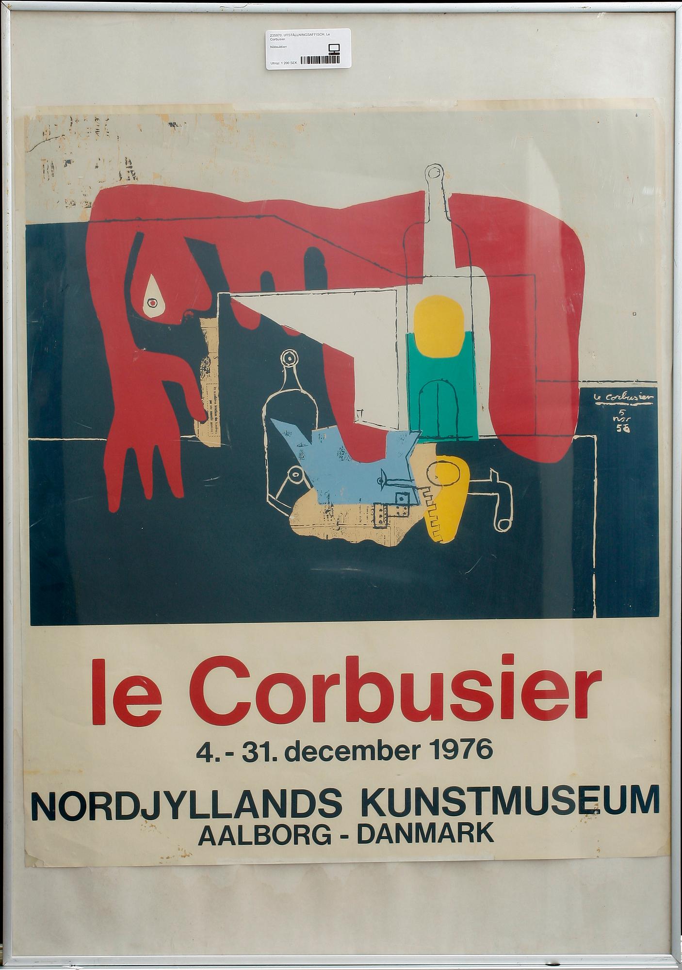 UTSTÄLLNINGSAFFISCH, Le Corbusier.