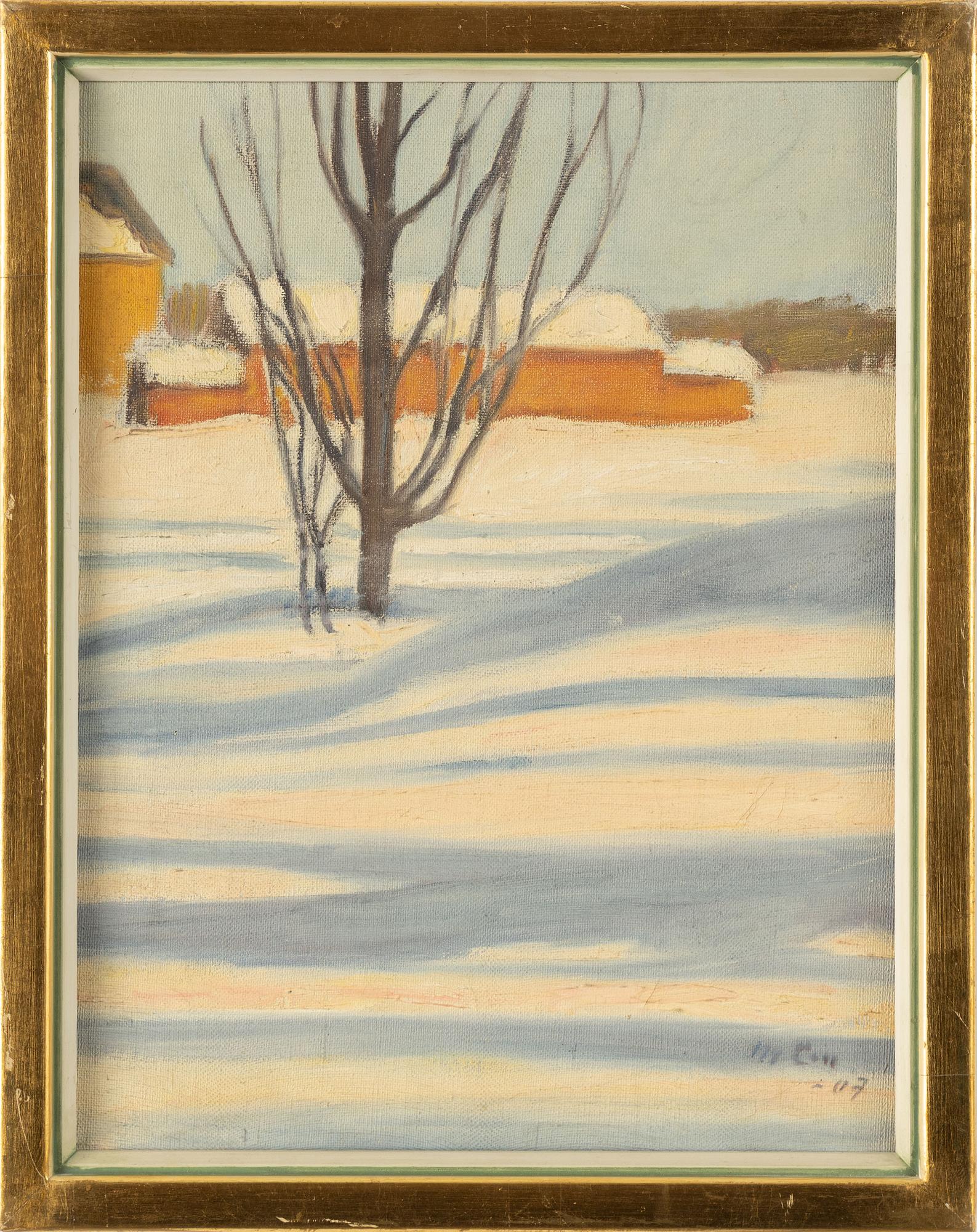 Marcus Collin, oil on canvas, signed and dated 1907.