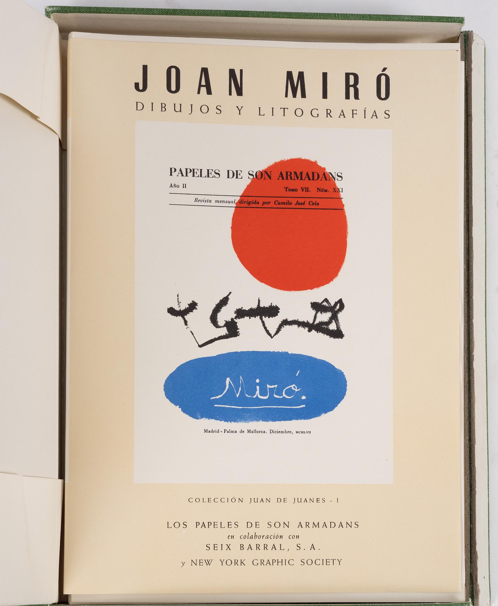 Joan Miró, "Papeles De Son Armandans" from: Joan Miró Drawings and Lithographs.